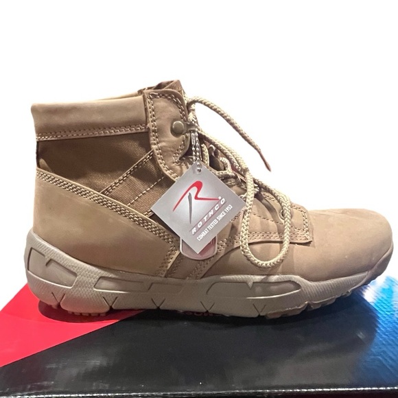 Rothco V-Max Lightweight Tactical Boot - AR 670-1 Coyote Brown - 6 Inch Size 12 - Picture 7 of 15